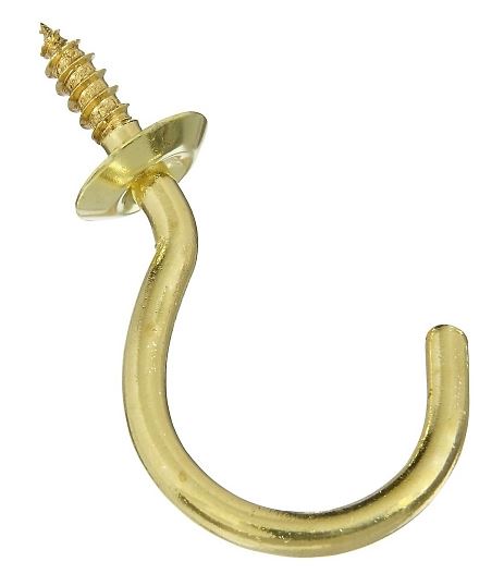 HOOK CUP BRASS 1-1/2